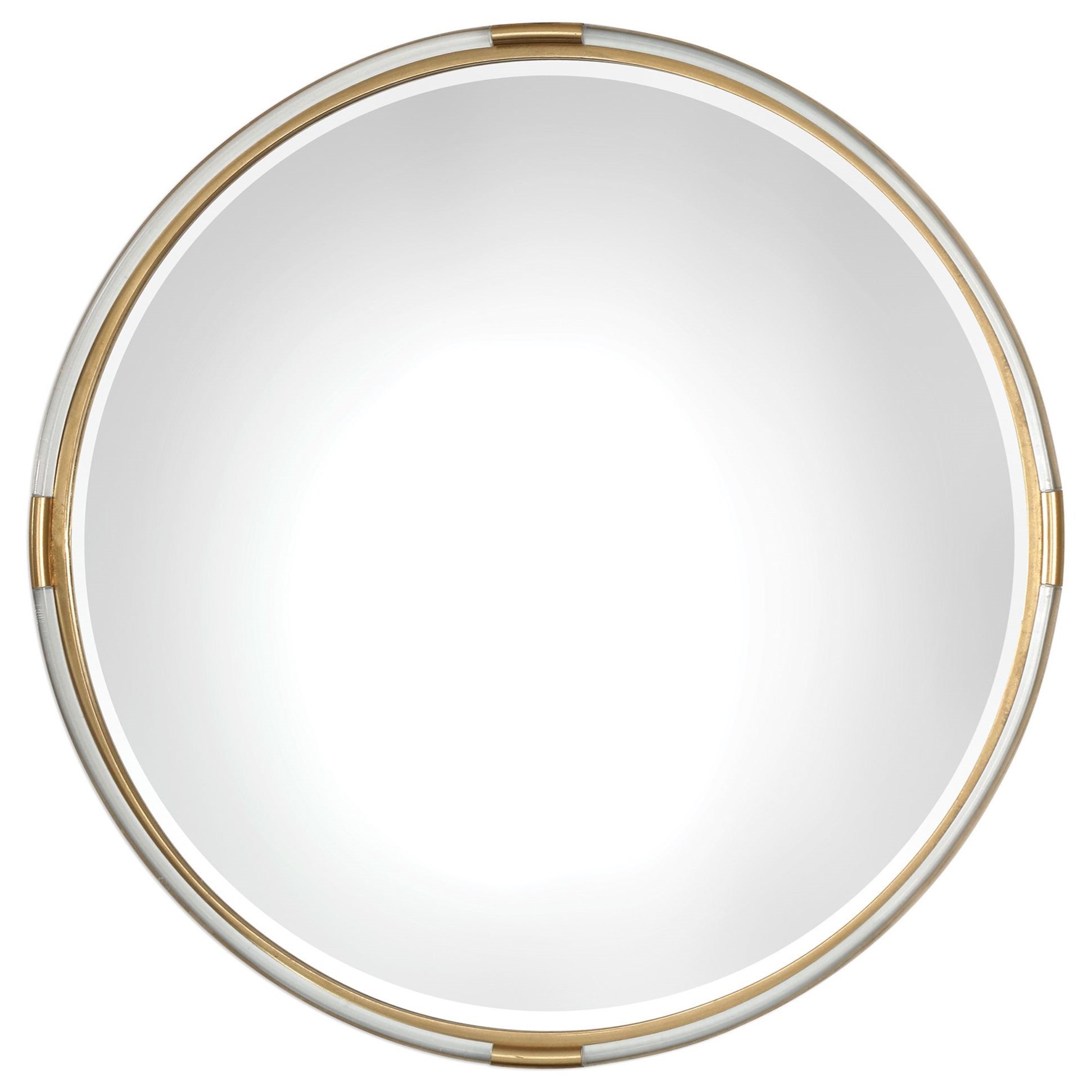 Uttermost Mirrors Round 09333 Mackai Round Gold Mirror Corner